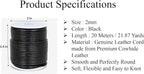 GENIQUE Real/Genuine Round Leather String Cord - Image 3