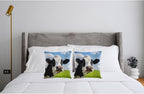 Swono Cow Bed Pillow Covers, Funny Farm Cattle Cow On Grass Meadow Decorative - Image 3
