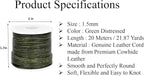 GENIQUE Real/Genuine Round Leather String Cord - Image 3