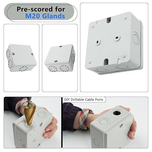 SuperInk Outdoor Junction Box IP66 Waterproof Electrical Enclosure 4.2 x 4.2 x - Image 5