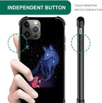 for iPhone 11 Pro Max Case, Galaxy Fox Wolf Pattern Graphic Design Girl Boy - Image 6