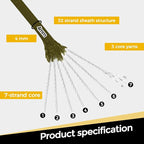 Paracord 550, 7 Triple Strands Utility Rope, Parachute Cord - Image 3