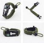 ZHIYE Survival Paracord Bracelet Flint Fire Starter Scraper Compass Wilderness - Image 4