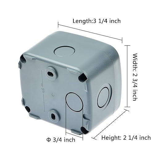 NineLeaf Small Outdoor Waterproof Electrical Junction Box, IP66 Project Box - Image 4