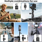 Aluminum 360 Degree Rotation Camera Swivel Mount, Vertical Metal Bracket - Image 9