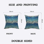 TKS MITLAN Abstract Wave Pillow Covers 18 x 18 Inch Ocean Sea Water Gradient - Image 2