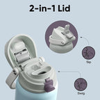 Insulated Water Bottle with Straw - Image 3