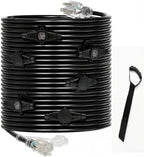 50FT 16 Gauge Outdoor Extension Cord, 7 Spaced Outlet Cable.Multi Outdoor by lalarodia