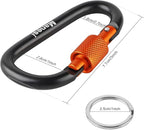 10 Pack Aluminum D Ring Key Rings Clips Locking Carabiner - Image 2