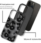 for iPhone 13 Pro Case, HL2 Cute Cool Cherry Black Hybrid 2 Layer Hard Shell - Image 3