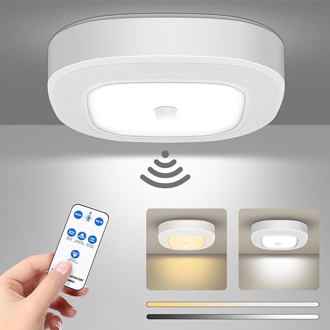 Battery Powered Motion Sensor Light Indoor by WhitePoplar