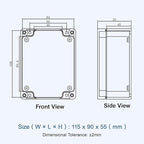 LeMotech Project Box ABS Plastic IP65 Waterproof Dustproof Electrical Junction - Image 8