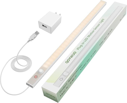 14" Slim USB Plug-in LED Motion Sensor Light Indoor, Bright & Dimmable Under by GreatLightingforGreatLife
