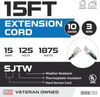 Iron Forge Cable 15 ft Lighted Outdoor Extension Cord - Image 2