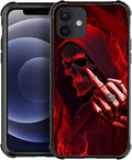 for iPhone 12/12 Pro Case, Gestures Funny Skull Pattern Graphic Design Girl Boy by FKBRCL4U