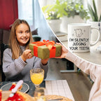 RZHV I'M Silently Judging Your Teeth Funny Coffee Mug, Thank You Birthday Gifts - Image 6