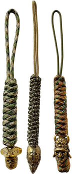 Handmade Lanyards with Brass Beads – Paracord 550 Survival Gear Leash by Unknown