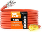 25 FT Outdoor Extension Cord Waterproof, 16/3 Gauge Heavy Duty 3 Prong Power by Unknown