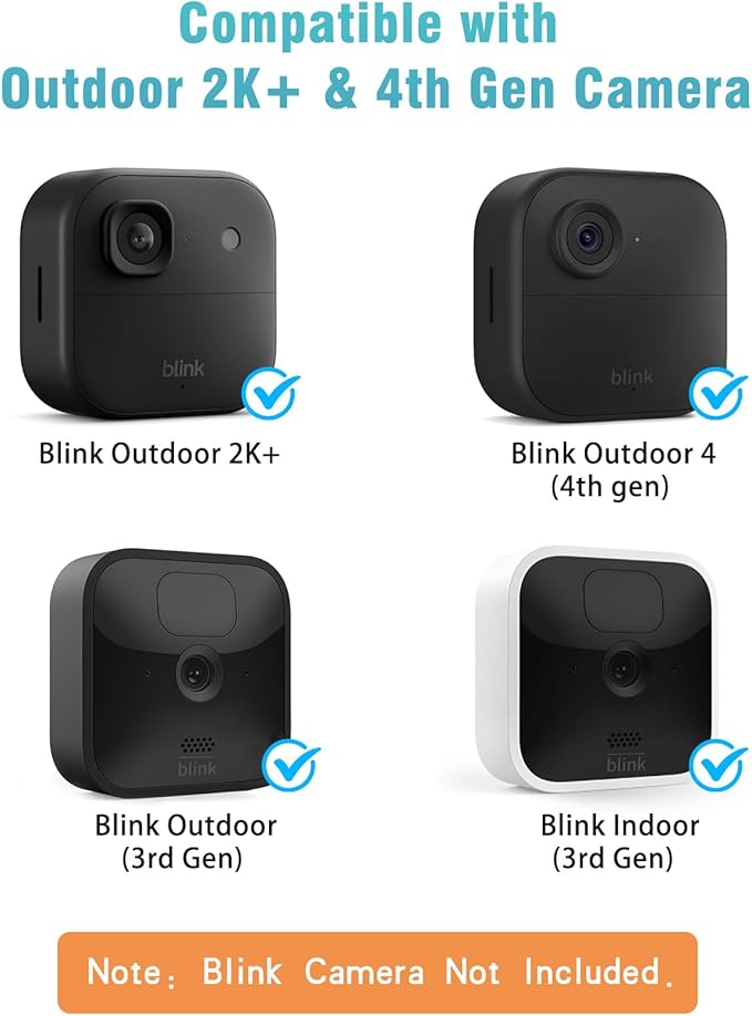 All-New Blink Outdoor Camera Wall Mount, 3 Pack Weatherproof Housing, 360 - Image 3
