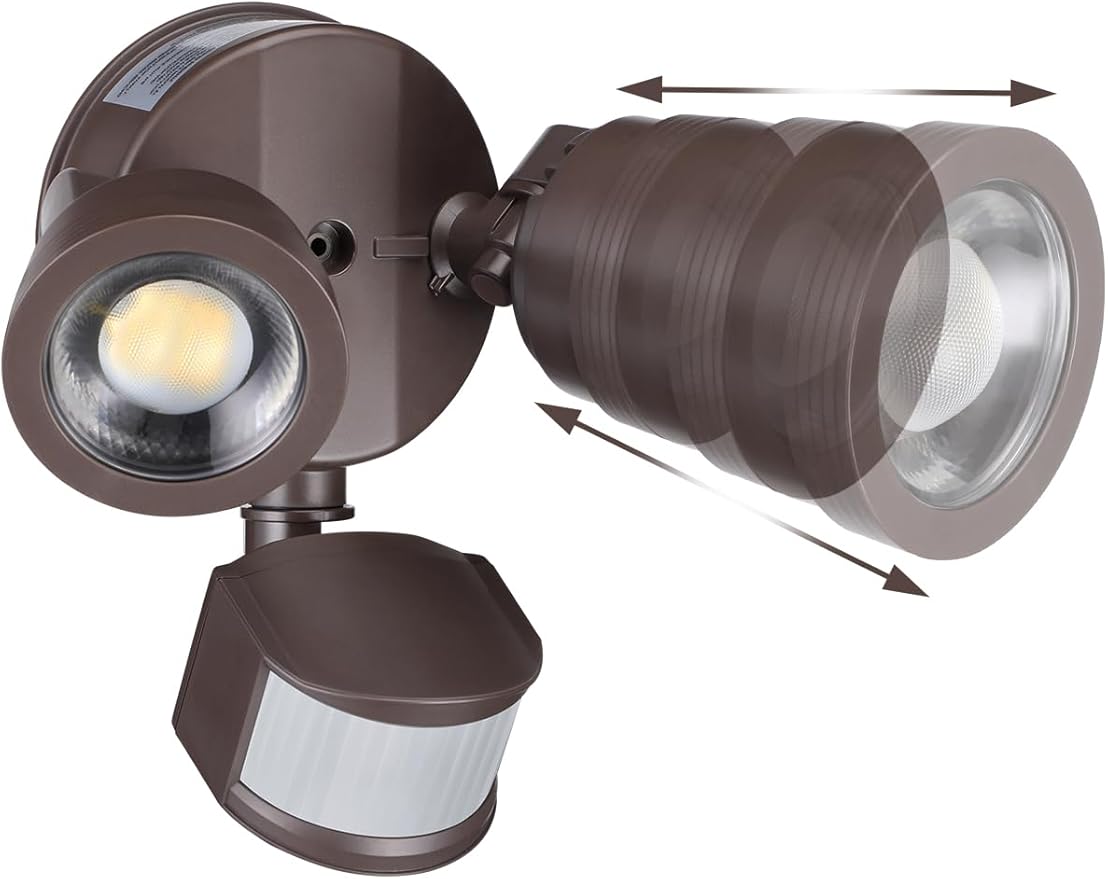 LEONLITE 25W LED Security Light Outdoor Motion Sensor, Motion Flood Lights by LEONLITE