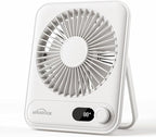 WHATOOK Small Desk Fan Personal Fans: 5000mah 25 Hours Battery Office Quiet by FashionCaring-MakeitYours