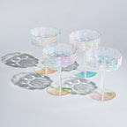 Khen Shatterproof Acrylic Flower Wavy Vintage Art Deco Martini, Champagne & - Image 4