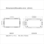LeMotech 5Pcs ABS Plastic Electrical Project Case Power Junction Box, Project - Image 7