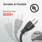 Outdoor Extension Cord Waterproof 100 FT, Flexible 100% Copper 3 Prong - Image 5