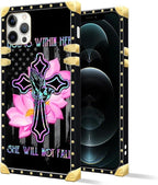 Compatible with iPhone 11 Pro Max Case, Praying Cross Hands Luxury Golden - Image 2