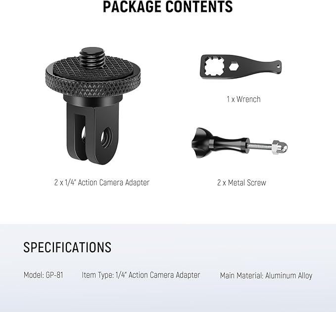 NEEWER Action Camera Tripod Mount Adapter - Image 9
