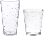 KLIFA- CHARLESTON- 16.5 & 19 oz, School of Fish Acrylic Drinking Glasses by KLIFAHome