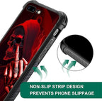 for iPhone 7/8 Case, Gestures Funny Skull Pattern Graphic Design Girl Boy Soft - Image 5