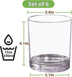12 oz Drinking Glass Sets, BPA-Free Beer Glasses - Image 2