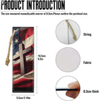 Medium Bible Cover Case for Women Men American Flag and Cross PU Leather Bible - Image 6