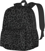 cfpolar 17 Inch Backpack Dark Gray Cheetah Leopard Print Laptop Bag Shoulder by homedecorations