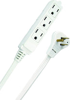 Woods SlimLine Angled Flat Plug Extension Cord; Space Saving Flat Design; 3 by Woods