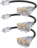 2FT 12 Gauge Outdoor Extension Cord by PLUGTUL