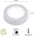 GE Wireless LED Tap-Lights, Battery Operated, 20 Lumens, Touch-Activated Puck - Image 2