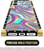 Compatible with iPhone 16 Plus Case, Holographic Abstract Iridescent Textures - Image 4
