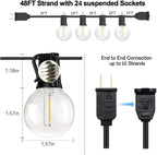 SUNTHIN Outdoor String Lights, 48FT Patio Lights - Image 3