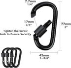 Cridoz Locking Carabiner D Ring Clips - Image 6
