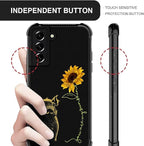 for Samsung Galaxy S22 Case, Pig Sunflower Yellow Sunshine Pattern Graphic - Image 5