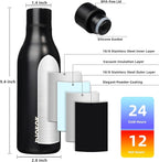 BJPKPK Insulated Water Bottles, 18 oz Stainless Steel Metal Water Bottle - Image 3