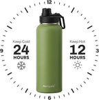 Navigate 40 oz Insulated Stainless Steel Sports Water Bottle - Image 2