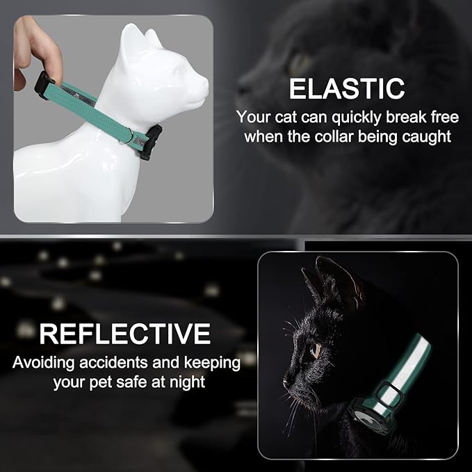 Reflective AirTag Cat Collar, Integrated Cat Tracker Collar - Image 2