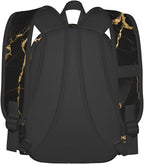 cfpolar 17 Inch Backpack Black & Gold Marble Art Laptop Bag Shoulder Bag School - Image 3