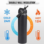 Fijinhom 24oz Insulated Stainless Steel Water Bottle, Wide Mouth Double Wall - Image 7