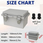 MAKERELE Small Waterproof Electrical Box Outdoor IP67 ABS Plastic Enclosure - Image 2