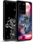for Samsung Galaxy S20 Ultra Case, Star Two Wolfs Howling Pattern Graphic - Image 2
