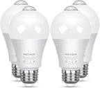 MikeWin Motion Sensor Light Bulbs Outdoor 4 Packs 13W Security LED Bulb by MikeWin